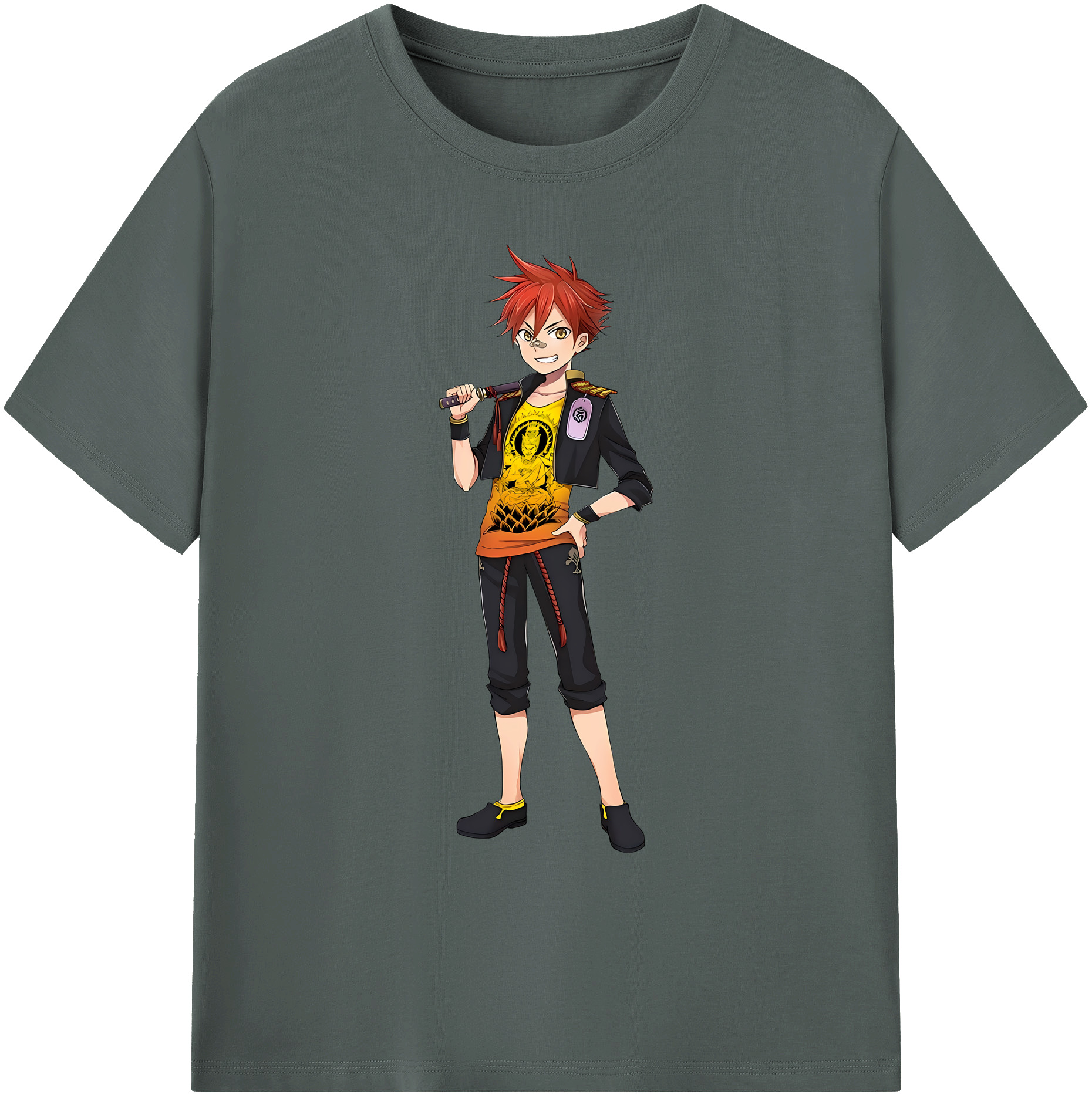 （画像用） 刀剣乱舞 Touken Ranbu 綿100％ メンズ半袖Tシャツ｜肌触りやわらか＆通気性
